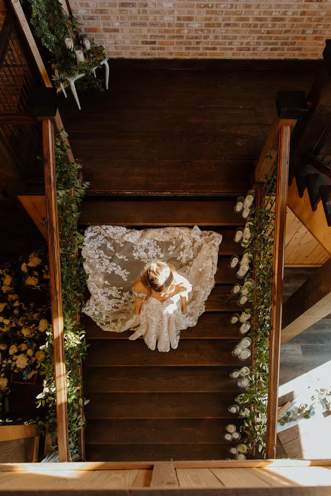 gorgeous bride in row hall