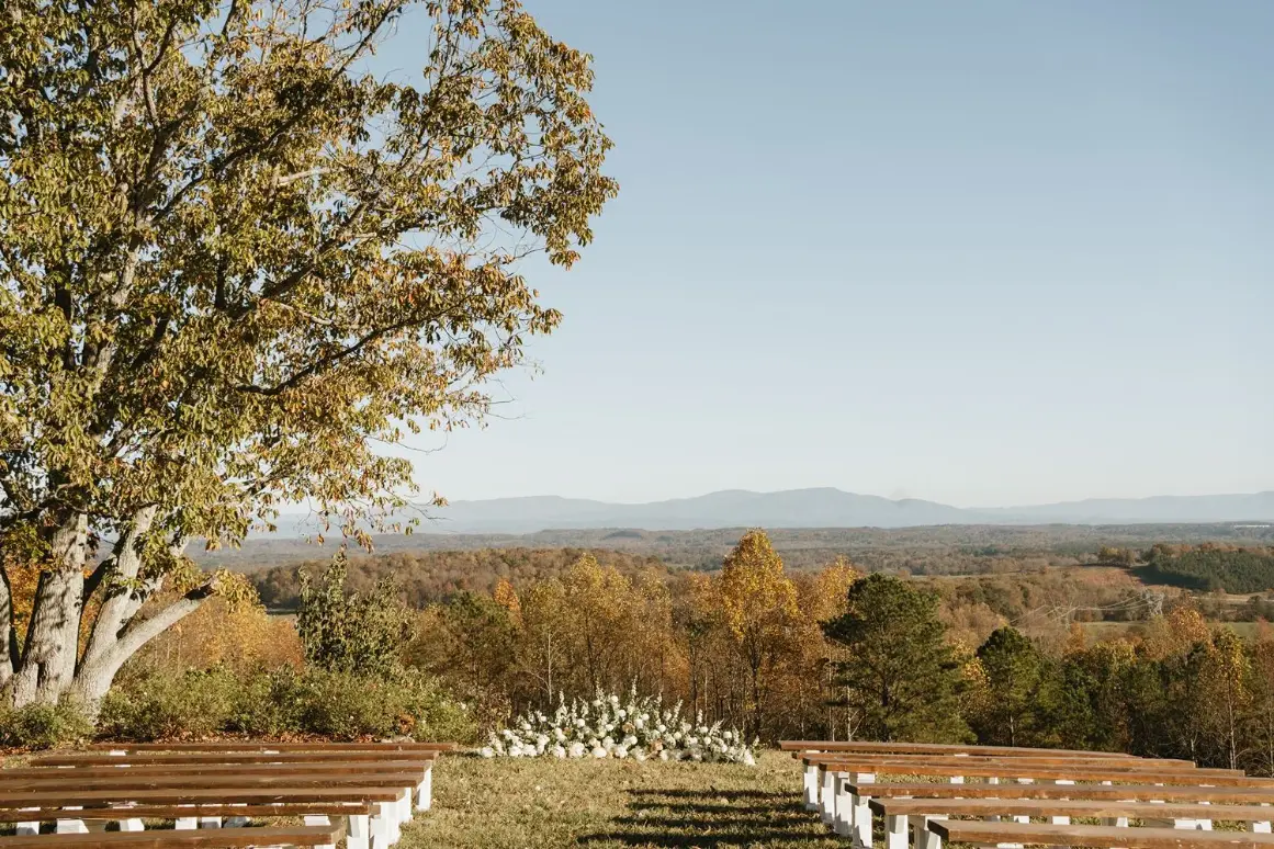 the views at sunset ridge fall ceremony